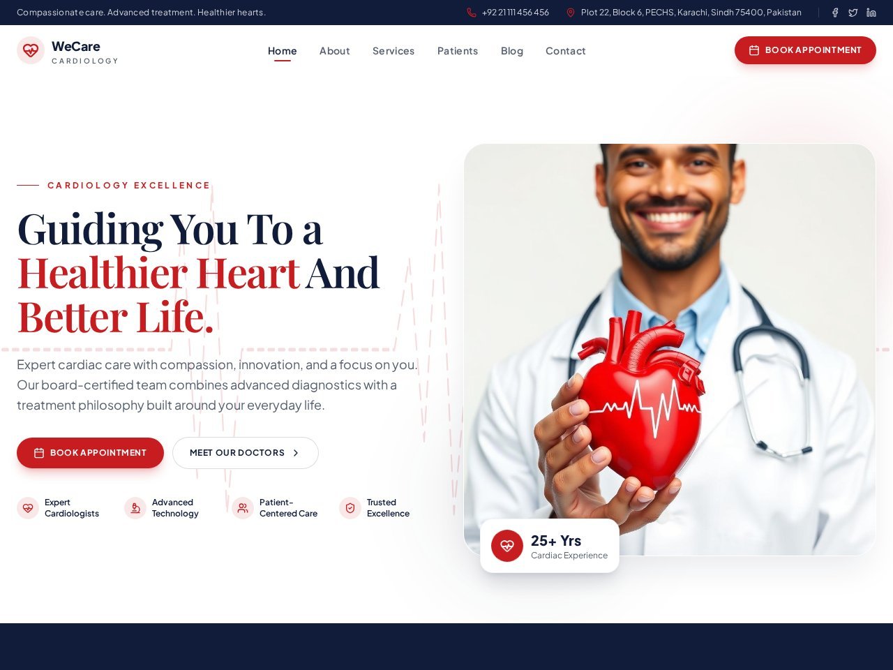 Cardiology Project — AI Website / Healthcare designed and developed by Abdul Razaque
